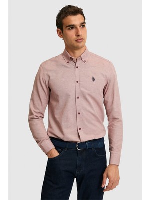 U.s. Polo Assn. Erkek Vişne Gömlek Basic 50324708-VR223