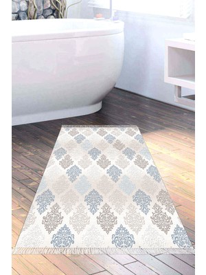 Dekoreko Kaymaz Taban Djt Banyo Halısı Trend Saçaklı Modern 674M