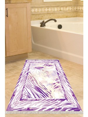 Dekoreko Kaymaz Taban Djt Banyo Halısı Trend Saçaklı Modern 728