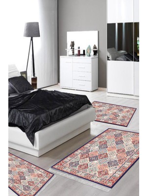 Alanur Home Eko Trend Djt Yıkanabilir Kaymaz Taban 3 Lü Yatak Odası Takımı S5008 Persian Renkli