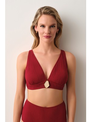 Suwen Mika V Kesim Üçgen Balensiz Bralet Bikini Üst