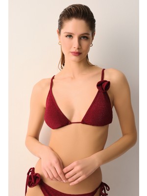 Suwen Rosa Üçgen Bikini Üst