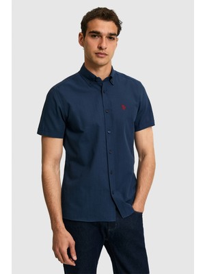 U.s. Polo Assn. Erkek Lacivert Gömlek Kısa Kollu 50324727-VR033