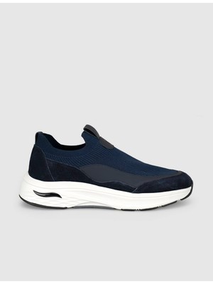Cabani Lacivert Modern Triko Slip-On Sneaker