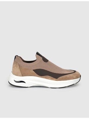 Cabani Bej Modern Triko Slip-On Sneaker