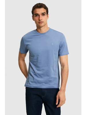 U.s. Polo Assn. Erkek Indigo Tişört Basic 50326953-VR028