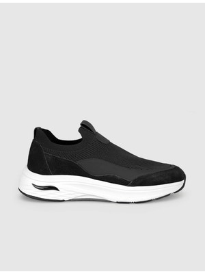 Cabani Siyah Modern Triko Slip-On Sneaker