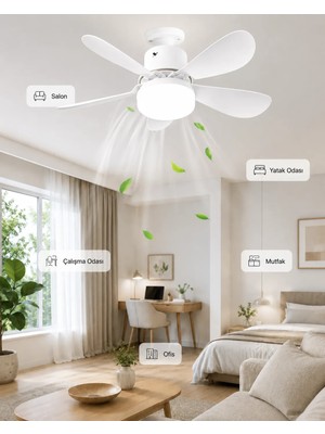 Cata Cata Lodos Fan LED 62W CT-1154 Kumandalı Işıklı Vantilatör