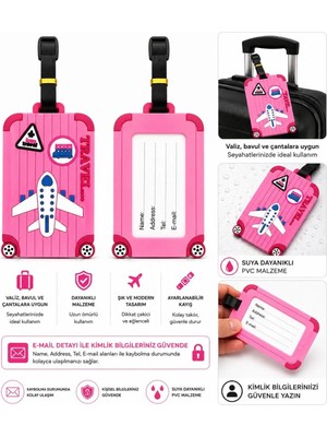 Melnio Silikon Travel Valiz Etiketi - Bagaj Etiketi