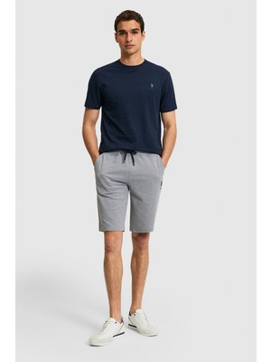U.S. Polo Assn. Erkek Gri Melanj Örme Şort 50322604-VR086