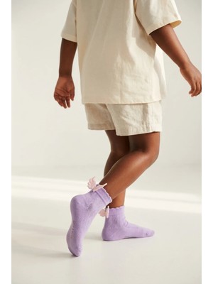 Bony Socks Çocuk Kanatlı Soket Çorap Lila