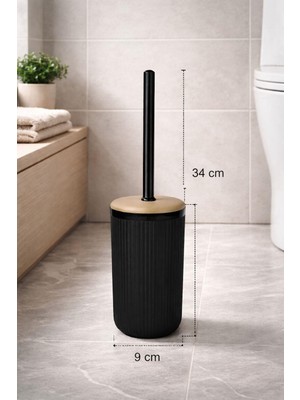 Okyanus Home Linea Due Siyah Wc Fırçalık