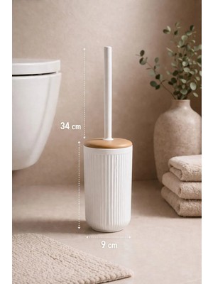 Okyanus Home Linea Due Beyaz Wc Fırçalık