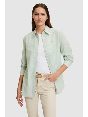 U.s. Polo Assn. Kadın Yeşil Gömlek Desenli 50324635-VR054