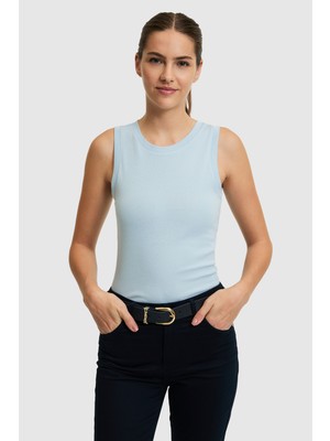 U.S. Polo Assn. Kadın Açık Bisiklet Yaka Basic Tişört 50323534-VR003