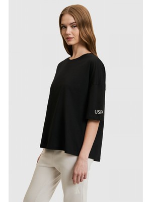 U.s. Polo Assn. Kadın Siyah Tişört 50323529-VR046