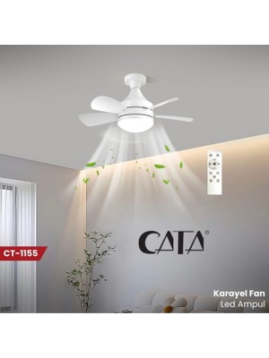 Cata Karayel Fan 82W LED Ampul Dimmerli CT-1155