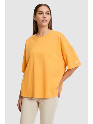 U.S. Polo Assn. Kadın Mango Bisiklet Yaka Tişört 50323529-VR244