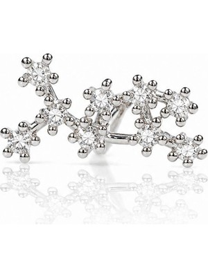 Nur Silver Yıldız Takımı  Çelik Tragus Küpe NUR-KE03394