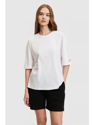 U.s. Polo Assn. Kadın Beyaz Tişört 50323529-VR013