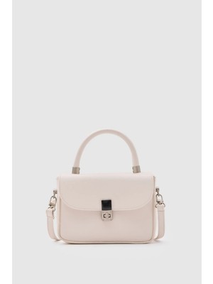 Shule Bags Cobble Small Çapraz Çanta Krem