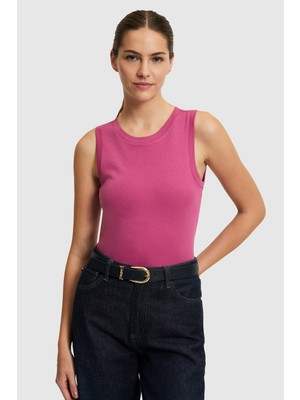 U.s. Polo Assn. Kadın Fuşya Tişört Basic 50323534-VR023