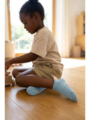 Bony Socks Mavi Kanatlı Çocuk Soket Çorap