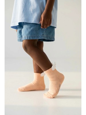 Bony Socks Çocuk Kanatlı Soket Çorap Pembe