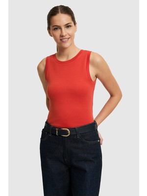 U.s. Polo Assn. Kadın Kiremit Tişört Basic 50323534-VR031
