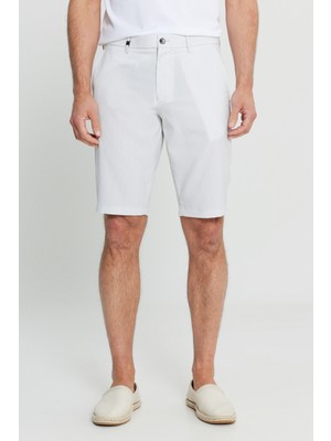 Altınyıldız Classics Slim Fit Dar Kesim Beli Bağlamalı Gofre Desenli Yan Cepli Şort