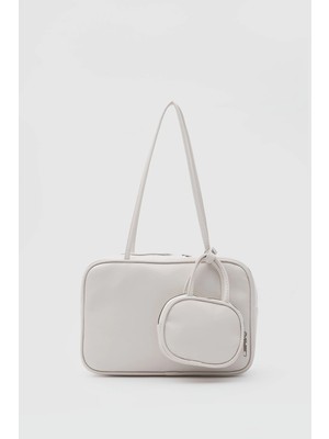 Shule Bags Choker Charmlı Omuz Çantası Krem