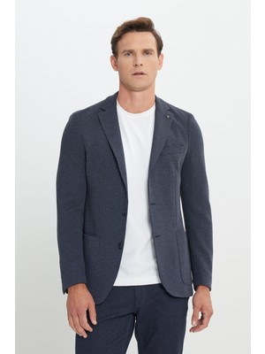 Altınyıldız Classics Slim Fit Dar Kesim Mono Yaka Desenli Torba Cepli Ceket