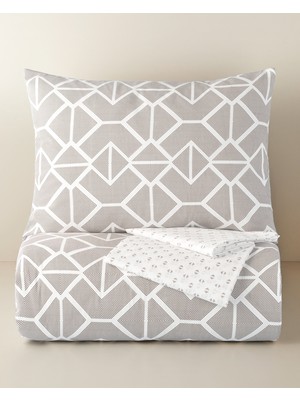 English Home Triweave Kolay Ütülenir Çarşaflı Tek Kişilik Nevresim Takımı 160x220 cm Bej