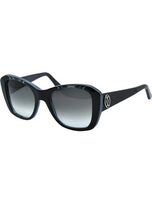 Cartier Emerald Gren Cat Eye Zümrüt Yeşil Siyah Gri Kedi Gözü Kadın Güneş Gözlüğü T8200936