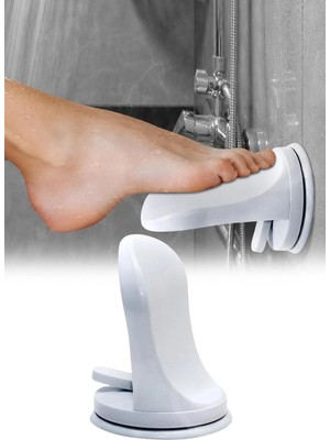 Omilife Duş Için Ayak Dayama Aparatı Vantuzlu Ayak Tıraş Destek Pedi Kaymaz Banyo Aparatı