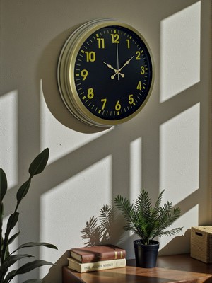 Techora Sale 40 cm Metal Eskitme Klasik Duvar Saati