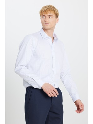 Altınyıldız Classics Ütü Gerektirmeyen %100 Pamuk Slim Fit Klasik Yaka Gömlek