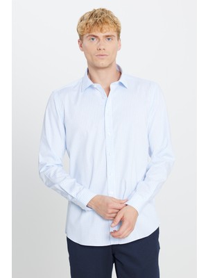 Altınyıldız Classics Ütü Gerektirmeyen %100 Pamuk Slim Fit Klasik Yaka Gömlek