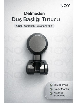 Empressco Noy Duş Başlığı Tutucu Yapışkanlı Su Geçirmez Ayarlanabilir Banyo Duvar Aparatı - Fiyatı, Yorumları