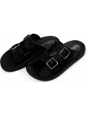 Meril Shoes Kadın Çift Tokalı Günlük Comfort Terlik