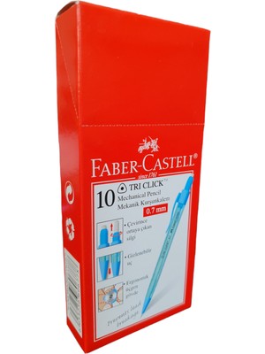 Faber-Castell 0.7 mm Tri Click Mekanik Kurşun Kalem 10'lu Paket Ergonomik Tasarım