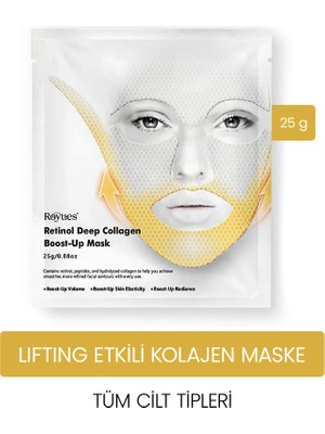 Royues Koec Retinol Kolajen Lifting Etkili Yüz Maskesi, Çene, Gıdı Lifting Sıkılaştırıcılı Kırışıklıkk Önleyici