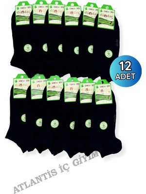 Dündar Kadın Bambu Patik Çorap 12'li Paket