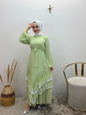 JOOQSTORE Fırfırlı Elbise