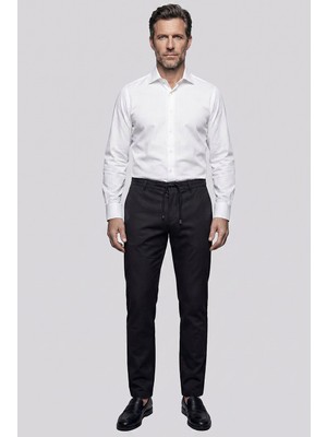 Bisse Beyaz Regular Fit Pamuk Cepsiz Klasik Uzun Yaka Gömlek GMKLS252191_D01