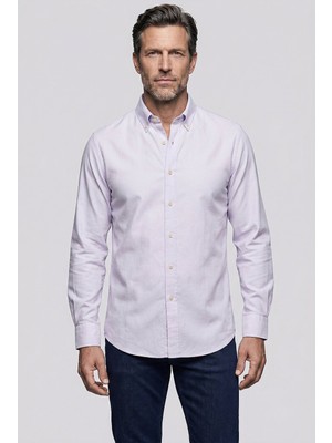 Bisse Gri Regular Fit Cepsiz Uzun Paşa Yaka Gömlek GMOKS261001_D55