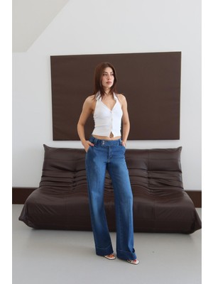 Lacarino 8278 Kadın Palazzo Double Paça Pantolon