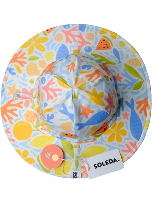 Soleda Uv Korumalı Çift Taraflı Ayarlanabilir Bebek Çocuk Şapkası Underwater Salad 0-6 Yaş