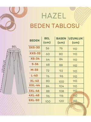 Hazel Kadın Siyah Yüksek Bel Keten Palazzo Pantolon