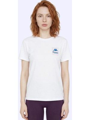 Kappa Logo Carla Kadın Beyaz Oversize Tişört